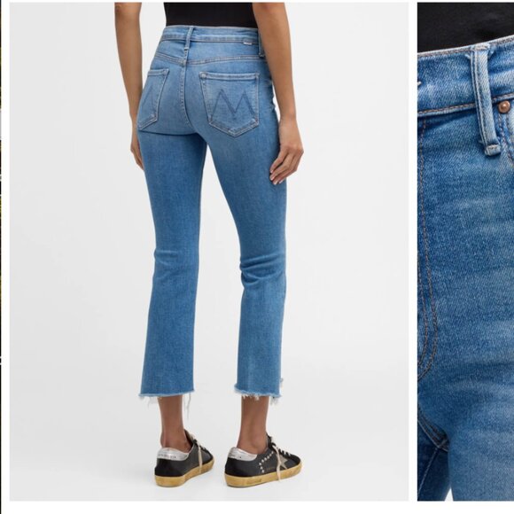 Mother The Insider Crop Step Fray Jeans Size 26 Mid Rise - Picture 13 of 13